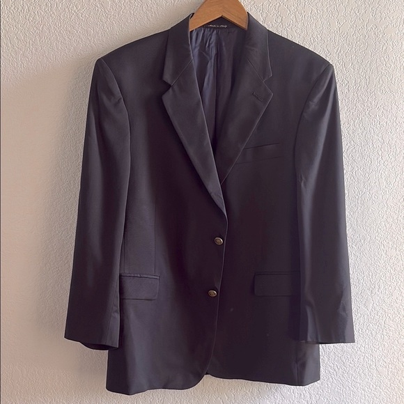 Murano Blazer Sport Coat Wool Navy 42S - Picture 1 of 10